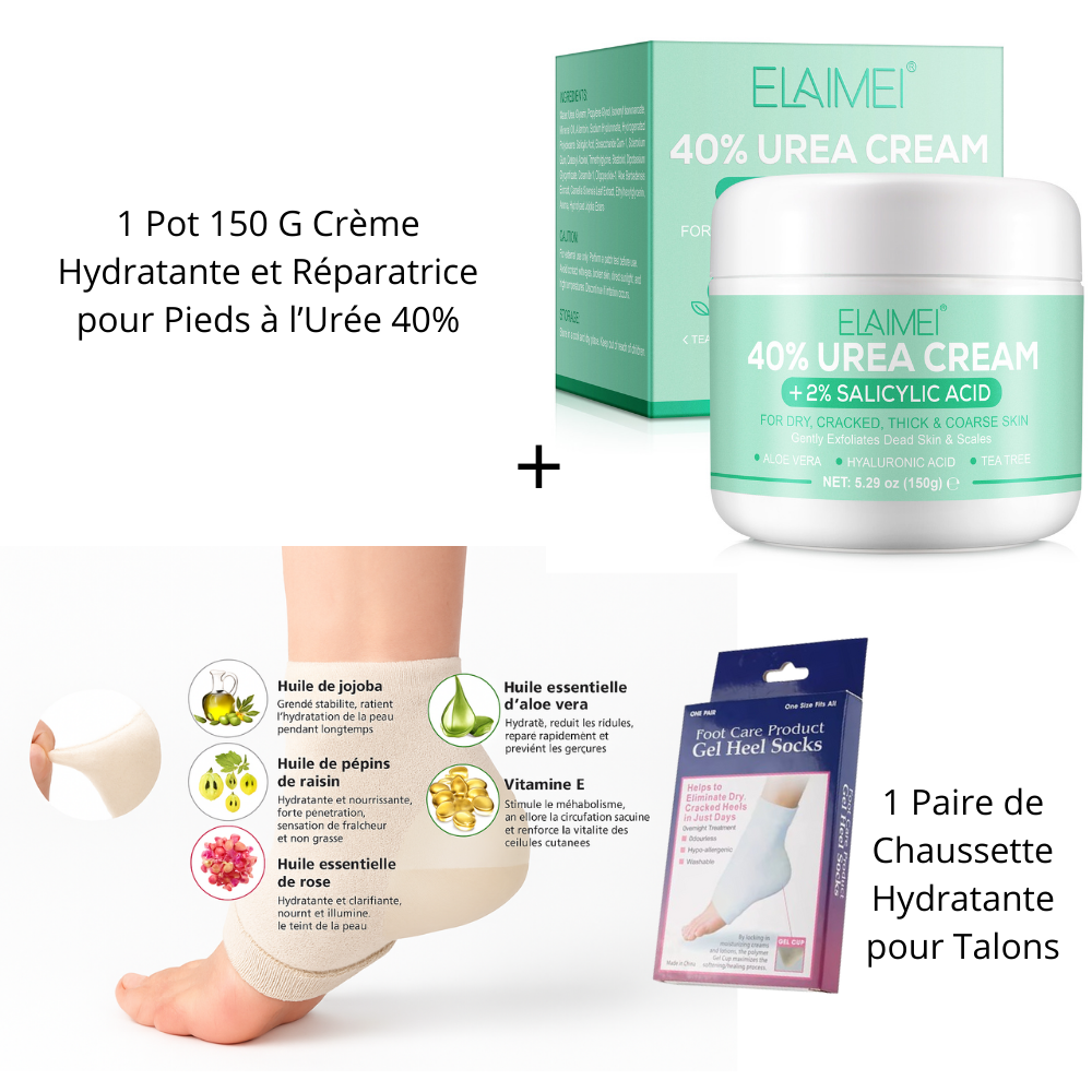 Crème Dermatologique Hydratante et Réparatrice Pour Pieds à l'Urée 40%