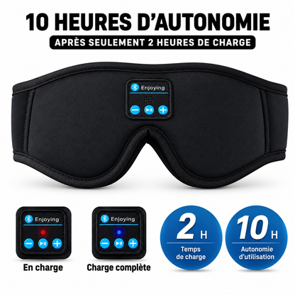 Masque de Sommeil 3D Confort avec Ecouteurs Bluetooth Intégrés