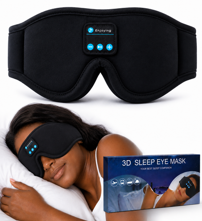 Masque de Sommeil 3D Confort avec Ecouteurs Bluetooth Intégrés