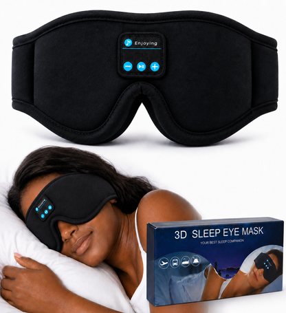 Masque de Sommeil 3D Confort avec Ecouteurs Bluetooth Intégrés