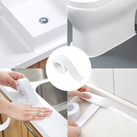 Bande d’Etanchéité Autocollante pour Salle de Bain et Cuisine - (Longueur 3,2 M X Largeur 3,8 CM)