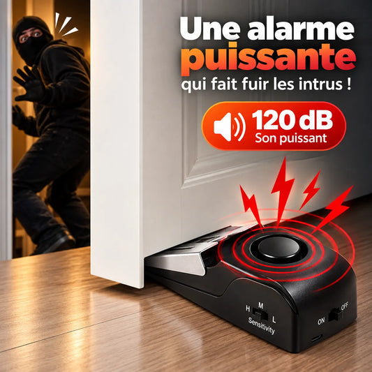 Cale-Porte de Sécurité Anti-Intrusion avec Alarme 120 dB